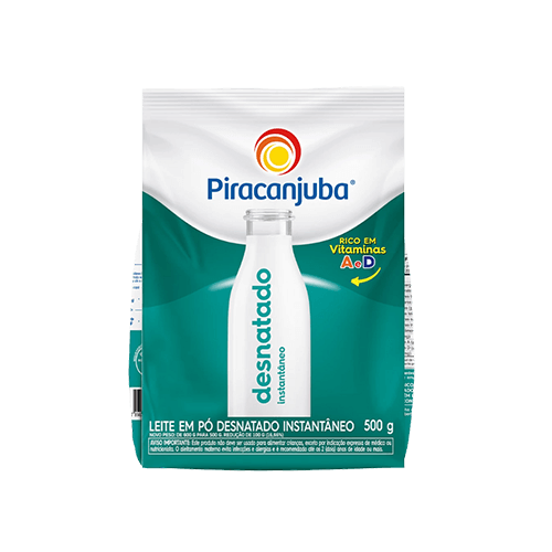Leite em Pó Desnatado Instantâneo Piracanjuba 500g